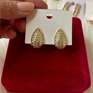 Elegant Gold Filled Leaf Earrings